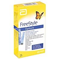 Abbott Freestyle Glucose- Optium Stripes- 25 unidades